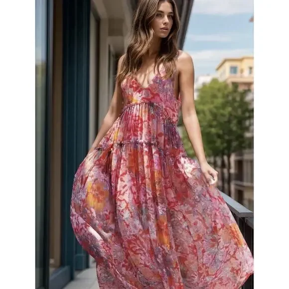 chinese dress ladies Amazon.com: Free People Julianna Maxi Dress Navy Combo SM (Women's 4-6) :  Clothing, Shoes & Jewelry main image 1